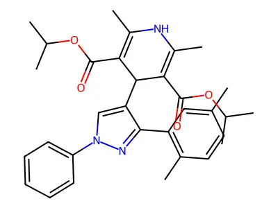 diisopropyl 4-[3-(2,5-dimethylphenyl)-1-phenyl-1H-pyrazol-4-yl]-2,6-dimethyl-1,4-dihydro-3,5-pyridinedicarboxylate structure