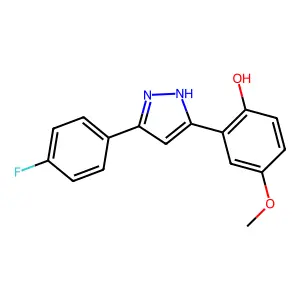 2-(5-(4-fluorophenyl)-1H-pyrazol-3-yl)-4-methoxyphenol structure