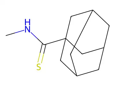 N-methyladamantane-1-carbothioamide structure