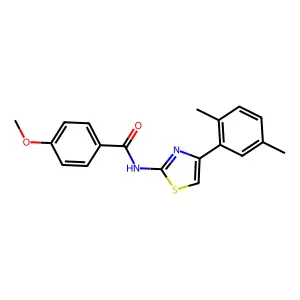 N-[4-(2,5-dimethylphenyl)-1,3-thiazol-2-yl]-4-methoxybenzamide structure