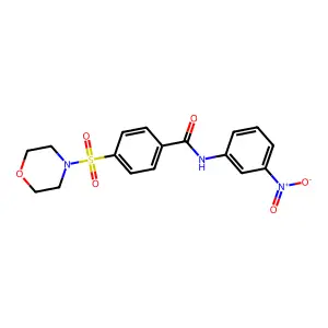 4-(morpholinosulfonyl)-N-(3-nitrophenyl)benzamide structure