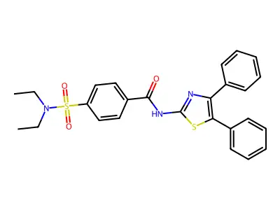 4-(diethylsulfamoyl)-N-(4,5-diphenyl-1,3-thiazol-2-yl)benzamide structure