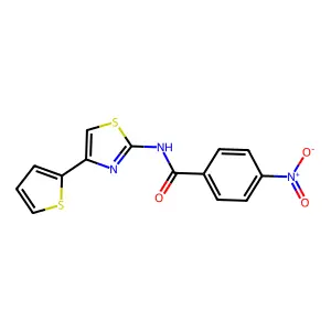4-Nitro-N-(4-thiophen-2-yl-thiazol-2-yl)-benzamide structure