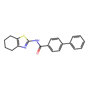 N-(4,5,6,7-tetrahydrobenzo[d]thiazol-2-yl)-[1,1'-biphenyl]-4-carboxamide structure