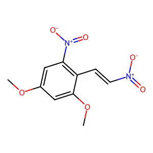 1,5-dimethoxy-3-nitro-2-[(E)-2-nitroethenyl]benzene structure