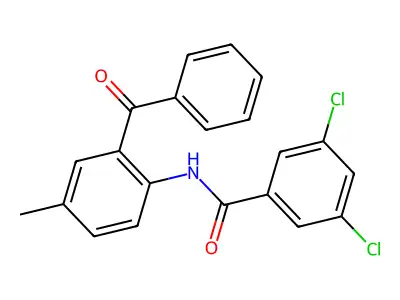 N-(2-benzoyl-4-methylphenyl)-3,5-dichlorobenzamide structure