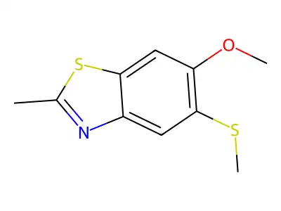 6-Methoxy-2-methyl-5-methylsulfanyl-1,3-benzothiazole structure