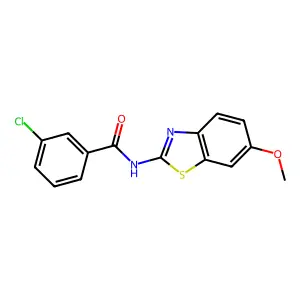 3-chloro-N-(6-methoxy-1,3-benzothiazol-2-yl)benzamide structure