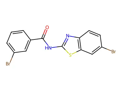 3-bromo-N-(6-bromo-1,3-benzothiazol-2-yl)benzamide structure