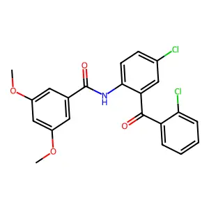 N-[4-chloro-2-(2-chlorobenzoyl)phenyl]-3,5-dimethoxybenzamide structure