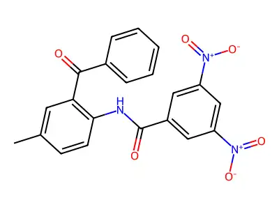 N-(2-benzoyl-4-methylphenyl)-3,5-dinitrobenzamide structure