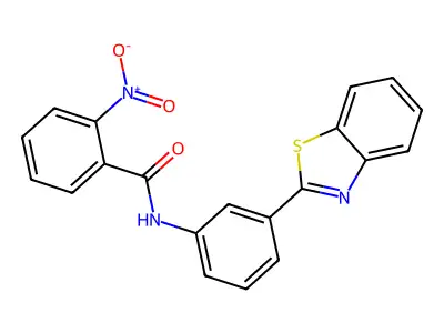 N-(3-Benzothiazol-2-ylphenyl)-2-nitrobenzamide structure