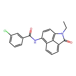 3-chloro-N-(1-ethyl-2-oxo-1,2-dihydrobenzo[cd]indol-6-yl)benzamide structure