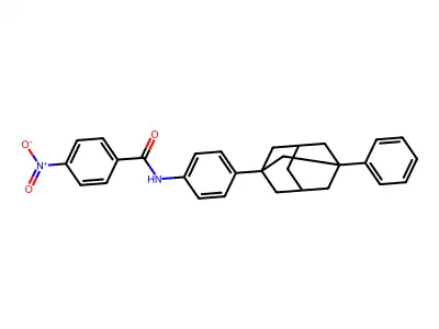 4-nitro-N-[4-(3-phenyl-1-adamantyl)phenyl]benzamide structure