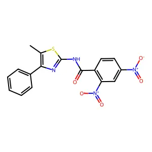 N-(5-methyl-4-phenyl-1,3-thiazol-2-yl)-2,4-dinitrobenzamide structure