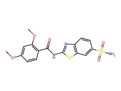 2,4-dimethoxy-N-(6-sulfamoyl-1,3-benzothiazol-2-yl)benzamide structure