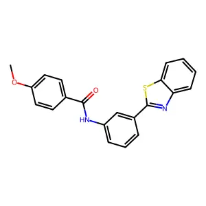 N-[3-(1,3-benzothiazol-2-yl)phenyl]-4-methoxybenzamide structure