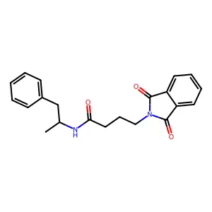 4-(1,3-dioxo-1,3-dihydro-2H-isoindol-2-yl)-N-(1-phenylpropan-2-yl)butanamide structure