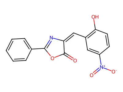 4-[(2-Hydroxy-5-nitrophenyl)methylidene]-2-phenyl-1,3-oxazol-5-one structure