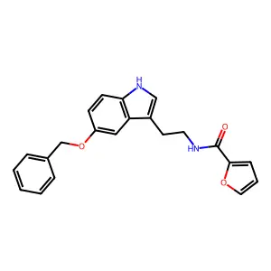 N-[2-(5-phenylmethoxy-1H-indol-3-yl)ethyl]furan-2-carboxamide structure