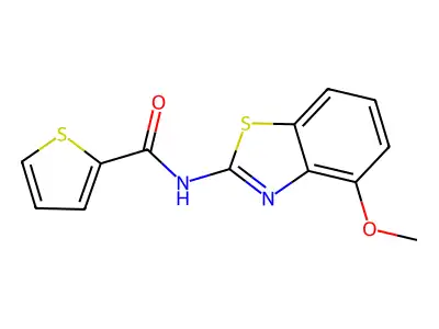 N-(4-methoxy-1,3-benzothiazol-2-yl)thiophene-2-carboxamide structure