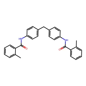 2-methyl-N-(4-{4-[(2-methylbenzoyl)amino]benzyl}phenyl)benzamide structure
