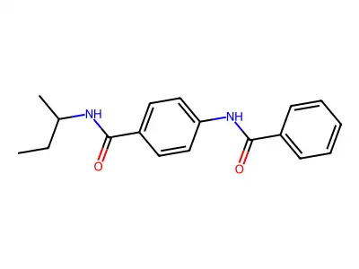 4-benzamido-N-butan-2-ylbenzamide structure