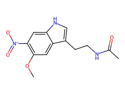 N-[2-(5-methoxy-6-nitro-1H-indol-3-yl)ethyl]acetamide structure