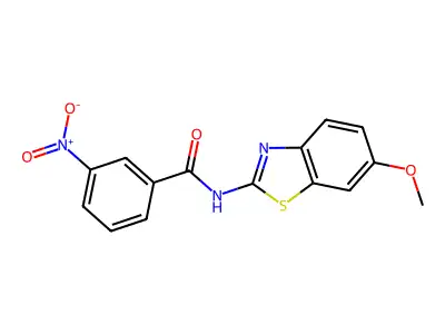 N-(6-methoxy-1,3-benzothiazol-2-yl)-3-nitrobenzamide structure