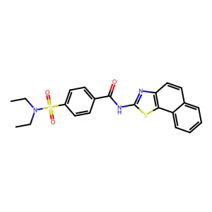 N-benzo[g][1,3]benzothiazol-2-yl-4-(diethylsulfamoyl)benzamide structure
