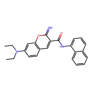 7-(diethylamino)-2-imino-N-naphthalen-1-ylchromene-3-carboxamide structure