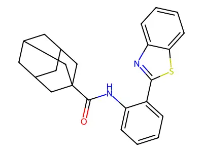 N-[2-(1,3-benzothiazol-2-yl)phenyl]adamantane-1-carboxamide structure