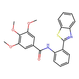 N-[2-(1,3-benzothiazol-2-yl)phenyl]-3,4,5-trimethoxybenzamide structure
