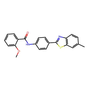 2-methoxy-N-[4-(6-methyl-1,3-benzothiazol-2-yl)phenyl]benzamide structure