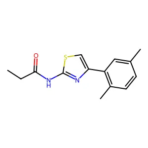 N-[4-(2,5-dimethylphenyl)-1,3-thiazol-2-yl]propanamide structure