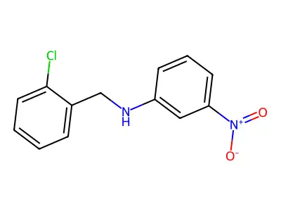 N-[(2-chlorophenyl)methyl]-3-nitroaniline structure