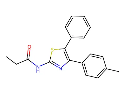N-[4-(4-methylphenyl)-5-phenyl-1,3-thiazol-2-yl]propanamide structure