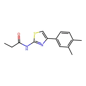 N-[4-(3,4-dimethylphenyl)-1,3-thiazol-2-yl]propanamide structure