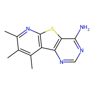 7,8,9-Trimethylpyrido[2,3]thieno[2,4-d]pyrimidin-4-amine structure
