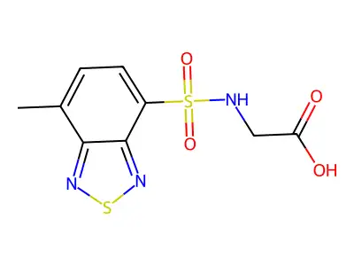 N-[(7-methyl-2,1,3-benzothiadiazol-4-yl)sulfonyl]glycine structure