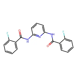 2-fluoro-N-[6-[(2-fluorobenzoyl)amino]pyridin-2-yl]benzamide structure