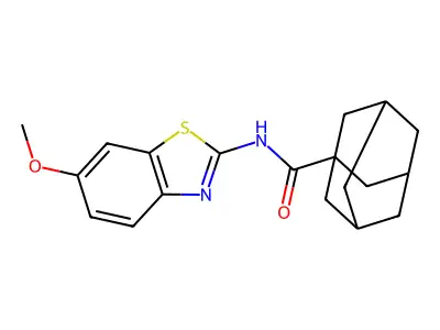 N-(6-methoxy-1,3-benzothiazol-2-yl)adamantane-1-carboxamide structure