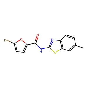 5-bromo-N-(6-methyl-1,3-benzothiazol-2-yl)furan-2-carboxamide structure