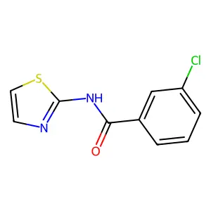 3-chloro-N-(1,3-thiazol-2-yl)benzamide structure