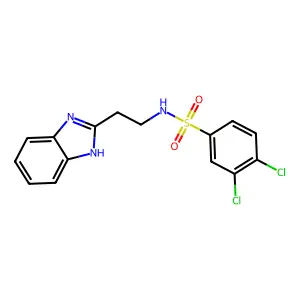 N-[2-(1H-benzimidazol-2-yl)ethyl]-3,4-dichlorobenzenesulfonamide structure
