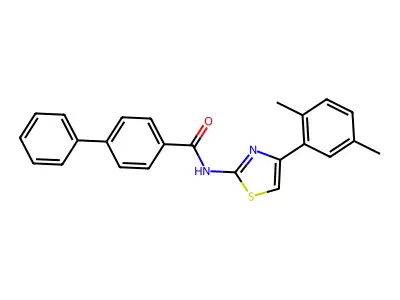 N-[4-(2,5-dimethylphenyl)-1,3-thiazol-2-yl]-4-phenylbenzamide structure