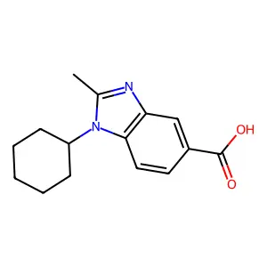 1-Cyclohexyl-2-methyl-1H-benzoimidazole-5-carboxylic acid structure