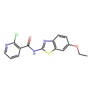 2-chloro-N-(6-ethoxy-1,3-benzothiazol-2-yl)pyridine-3-carboxamide structure