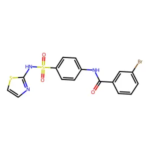 3-bromo-N-(4-(N-(thiazol-2-yl)sulfamoyl)phenyl)benzamide structure