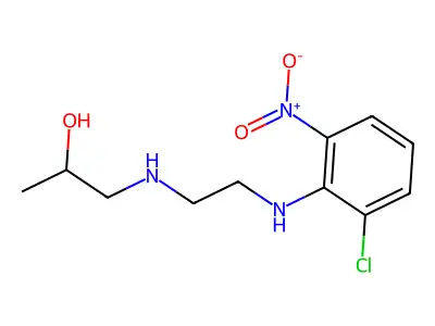 1-({2-[(2-Chloro-6-nitrophenyl)amino]ethyl}amino)propan-2-ol structure